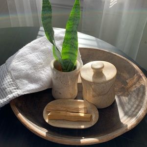 3 Piece Marble Bathroom Set